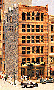 Lunde Studios 26 McAdam Building -- Kit - 4 x 5 x 9.2" 10.2 x 12.7 x 23.4cm, HO Scale