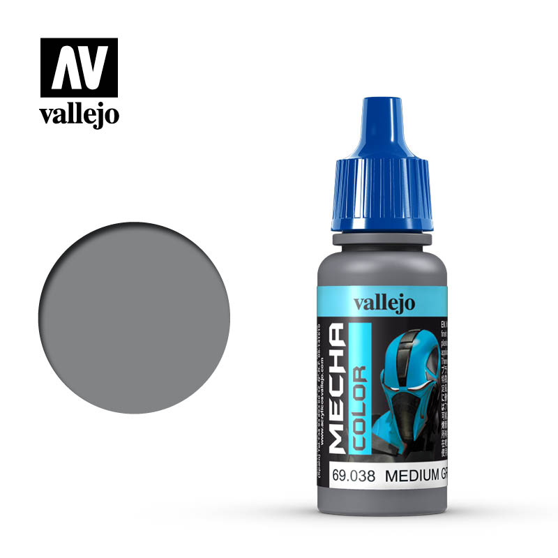 Vallejo Acrylic Paints 69038 Medium Grey