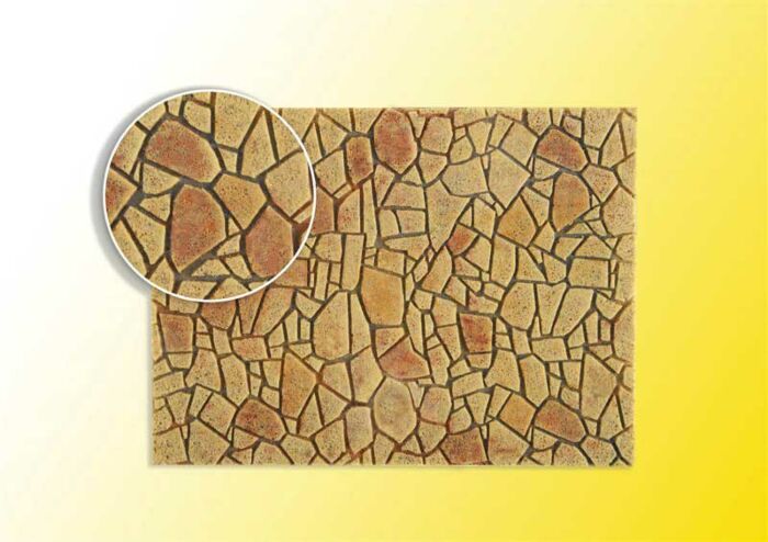 Vollmer Gmbh 48227 Mediterranean Stone Flexible Sheet - Stone Art -- 11 x 6-7/16" 28 x 16.3cm, HO
