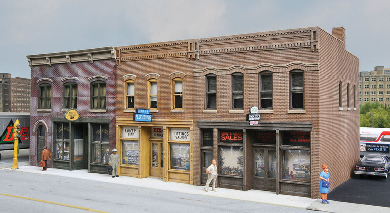 Walthers Cornerstone 933-4040 Merchant's Row IV - Kit - 10-5/8 x 6-11/32 x 4-3/4" 27 x 16.1 x 12cm, HO Scale