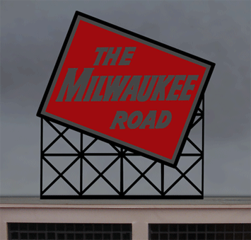 Miller Engineering Animation 1072 Small Milwaukee Road Billboard, Small
