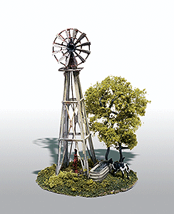 Woodland Scenics 103 Mini-Scene(TM) Unpainted Metal Kit -- Windmill, HO Scale