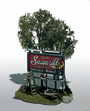 Woodland Scenics 105 Mini-Scene(TM) Unpainted Metal Kit -- The Sign Painter (Roadside Billboard), HO Scale