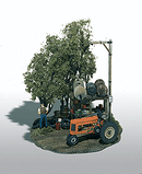 Woodland Scenics WOO112 Mini-Scene(TM) Unpainted Metal Kit - Tractor Pit Stop, HO Scale