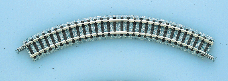 TomyTec Co LTD 1112 Mini Curved Track C140 - Fine Track -- 5-1/2" 140mm Radius, 2 Each 30 & 60 Degree Sections, N Scale