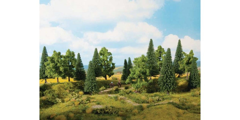Noch Gmbh & Co 24622 Mixed Forest Trees -- 5-1/2 - 7-1/16" 14 - 18cm Tall pkg(6), All Scales