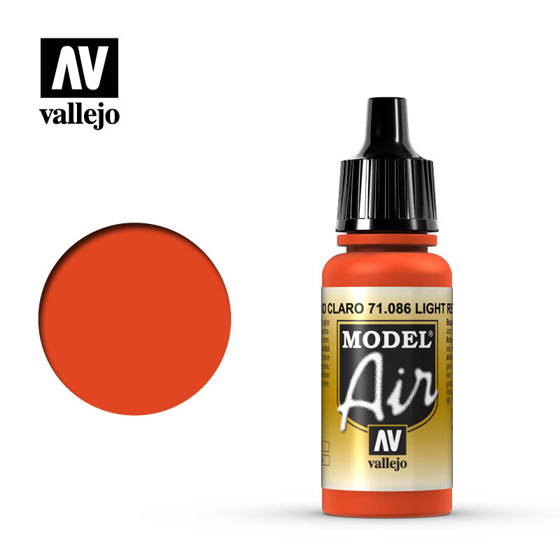 Vallejo Acrylic Paints 71086 Light Red