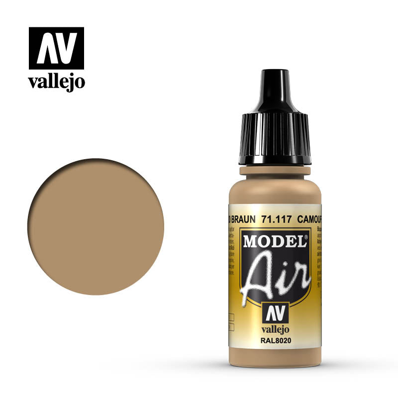 Vallejo Acrylic Paints 71117 Camouflage Brown