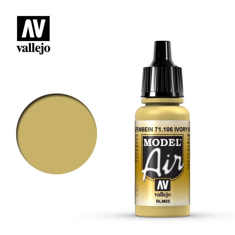Vallejo Acrylic Paints 71106 Ivory RLM05
