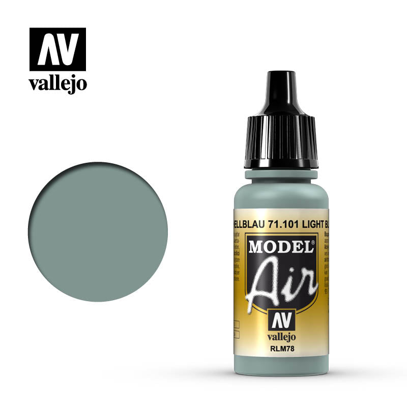 Vallejo Acrylic Paints 71101 Light Blue RLM78