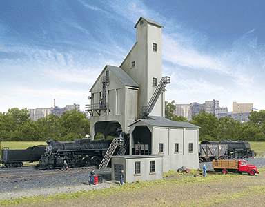 Walthers Cornerstone 933-3262 Modern Coaling Tower -- Kit - 5 x 5-1/4 x 7-1/4" 12.7 x 13.3 x 18.4cm, N Scale