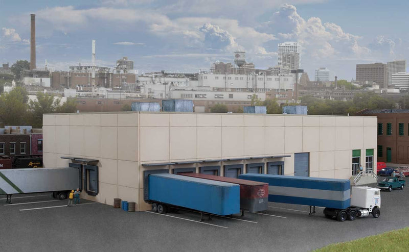 Walthers Cornerstone 933-3862 Modern Concrete Warehouse - Kit - 12 x 6-3/4 x 3-3/16" 30.4 x 17.1 x 8cm, N Scale