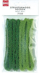 Busch Gmbh & Co Kg 7155 Moss Hedges -- Green 39.4 x 3/8"  100 x 1cm, N Scale