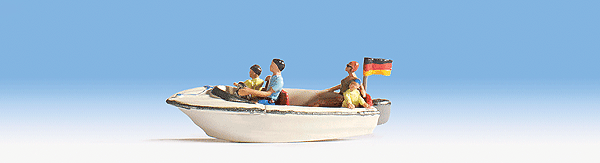 Noch Gmbh & Co 16820 Motorboat with 4 Figures, HO Scale