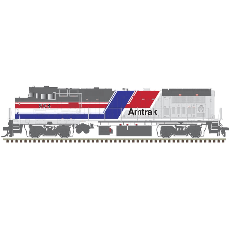 ATLAS 40005145 N DASH 8-32BHW, W/ Pilot Mounted Ditch Lights, SILVER, AMTRAK [PEPSI CAN]