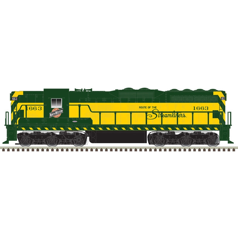 PREORDER Atlas 40005322 N SD-7 Gold Chicago & North Western 1663 (Yellow/Green)