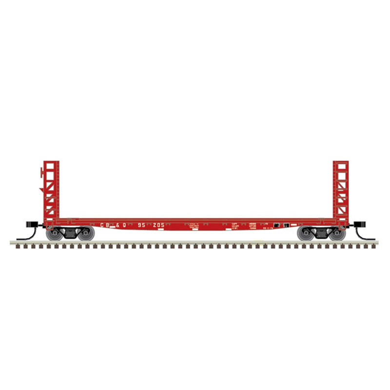 Atlas 50005794 N 48' GSI BULKHEAD FLAT CAR BURLINGTON