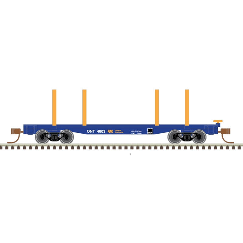 Atlas 50006272 N 45' LOGGING FLAT CAR ONTARIO NORTHLAND