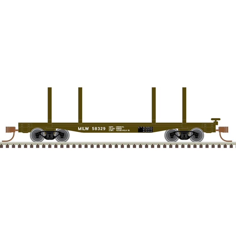 Atlas 50006288 N 45' LOGGING FLAT CAR MILWAUKEE