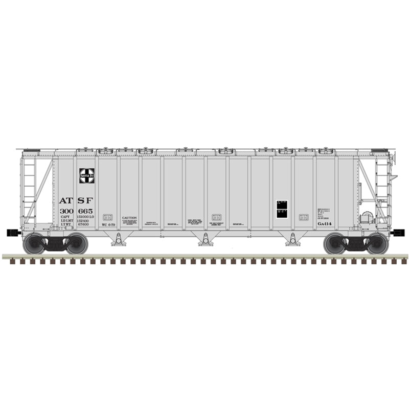 Atlas 50006335 N 3500 DRY-FLO COVERED HOPPER SANTA FE