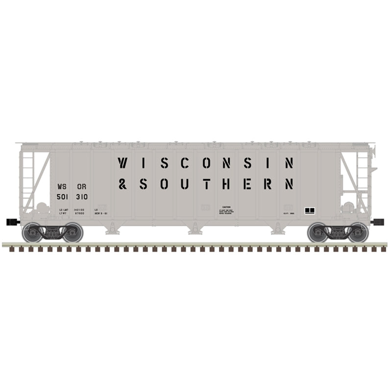 Atlas 50006342 N 3500 DRY-FLO COVERED HOPPER WISCONSIN SOUTHERN