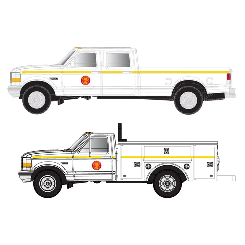 Atlas 60000155 N Ford F-250/F-350 Pickup Truck Set Southern Pacific (White)