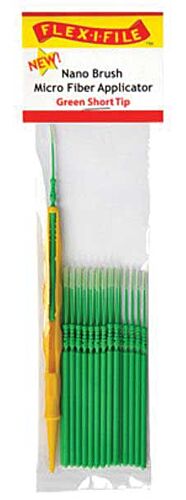 Profile Accessories Inc. N934001 Nano Brush -- Short Tip & 1 Applicator Handle/Holder (green) pkg(24)