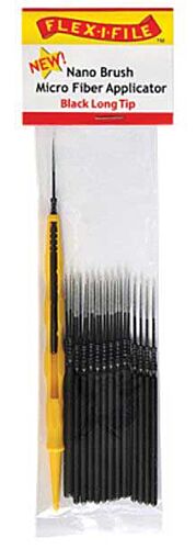 Profile Accessories Inc. N934002 Nano Brush -- Long Tip & 1 Applicator Handle/Holder (black) pkg(24)