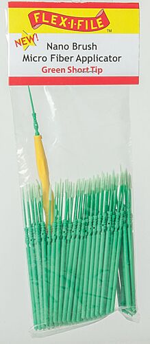 Profile Accessories Inc. N934001B Nano Brush Bulk Pack - Short Tip (green) pkg(100)