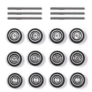 Busch Gmbh & Co Kg 49959 Noble Spoke Rim Set -- 4 Each of 3 Styles, HO Scale
