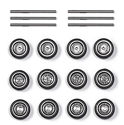 Busch Gmbh & Co Kg 49959 Noble Spoke Rim Set -- 4 Each of 3 Styles, HO Scale