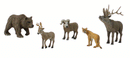 Woodland Scenics WOO4449 North American Wildlife Figures - Scene-A-Rama(R) -- pkg(5), All Scales