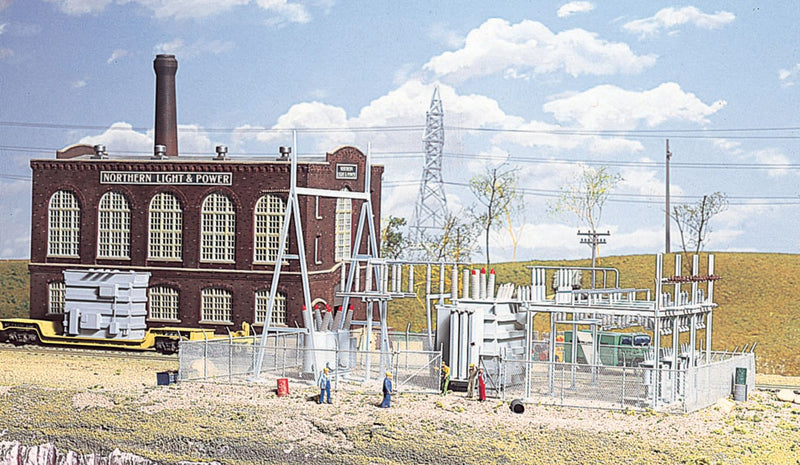 Walthers Cornerstone 933-3025 Northern Light & Power Substation -- Kit - 8-1/2 x 12-1/2" 21.6 x 31.8cm, HO Scale
