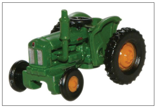 Oxford Diecast 553-NTRAC002 Fordson Farm Tractor - Assembled -- Green, Orange, N scale