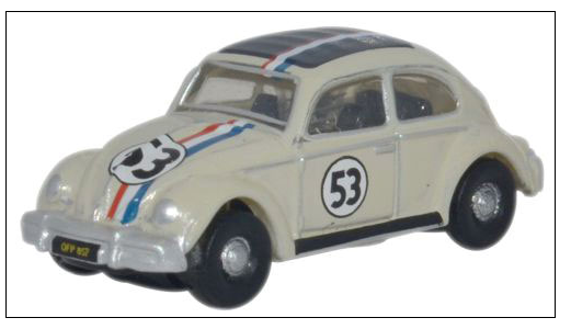 Oxford Diecast 553-NVWB001 1960s Volkswagen Beetle - Assembled -- Herbie