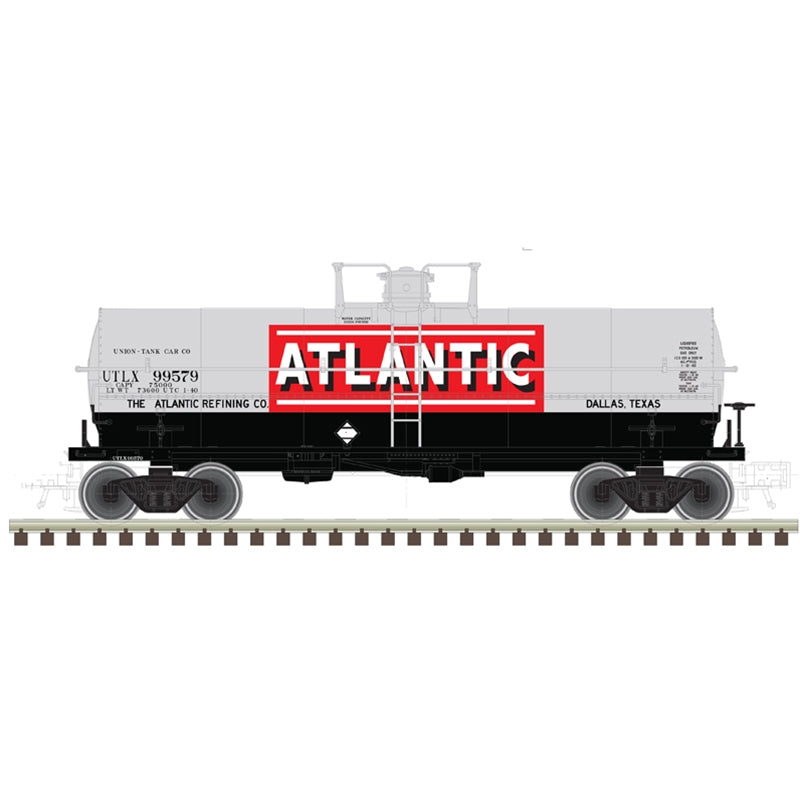 ATLAS 3005520 3RL 11K GALLON TANK CAR ATLANTIC REFINING (UTLX) 99579, 99577 (GRAY/RED/WHITE), O Scale