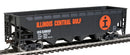 WalthersTrainline 931-1426 Offset Hopper - Ready to Run - Illinois Central (orange, black, white; Large Logo), HO Scale