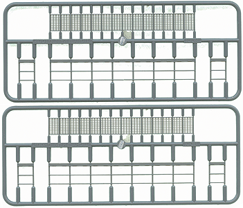 Tichy Train Group 8001 Open-Great Platforms with Handrails pkg(2) -- Each: 3/8 x 3-7/8"  1 x 9.8cm, HO Scale
