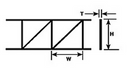 Plastruct 90921 OWT-101 2pk OPEN WEB TRUSS 1/4