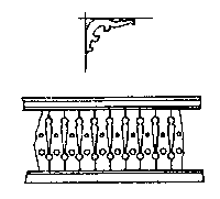 San Juan Details (formerly Grandt Line) 3505 Ornamental Wood Porch Rail w/Brackets, O Scale