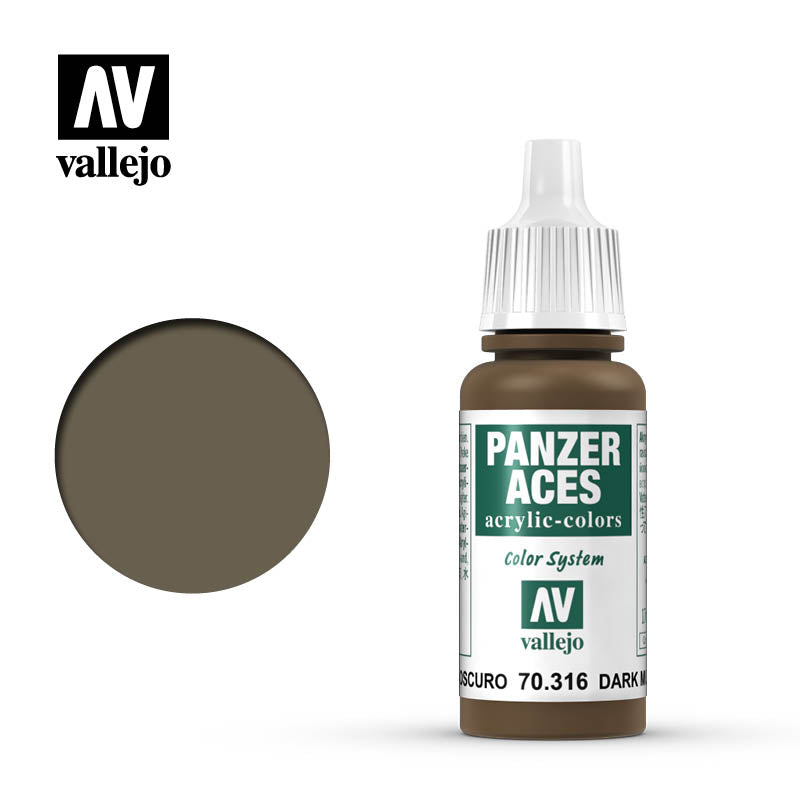 Vallejo Acrylic Paints 70316 Dark Mud