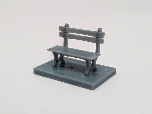 All Scale Miniatures 1600854 Park Bench -- pkg(5), N Scale