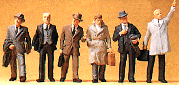 Passengers -- Businessmen w/Coats pkg(6), HO