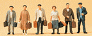 Passengers -- Standing Travelers w/Luggage Set