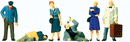 Preiser Kg 10592 Passengers -- At the Train Station pkg(6), HO Scale