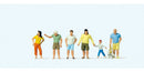 Preiser Kg 10672 Passers-By in Summer Clothes -- pkg(6), HO Scale
