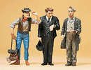 Pedestrians -45099- Railroad Conductor & Two Hobos, G