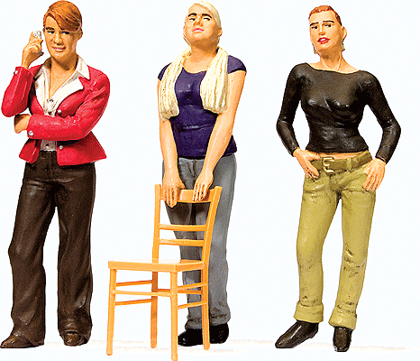 Preiser Kg 45139 Pedestrians -- Three Young Ladies,pkg(3), G Scale