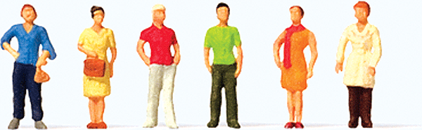 Preiser Kg 80915 Pedestrians -- Standing Women pkg(6), 1:200 Scale