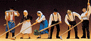 Preiser Kg 10045 People Working -- Harvest Workers, HO Scale
